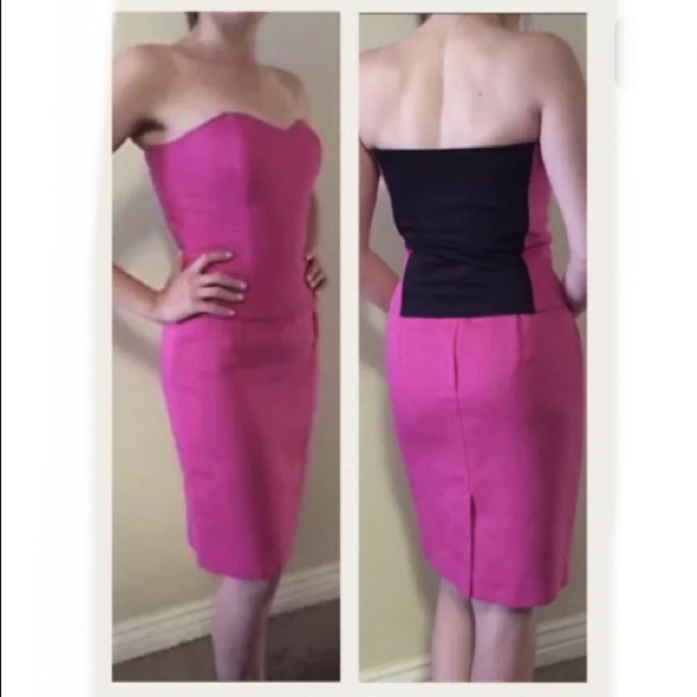 NEW $832 LAUREL LAURÈL COUTURE BUSTIER SUIT DRESS